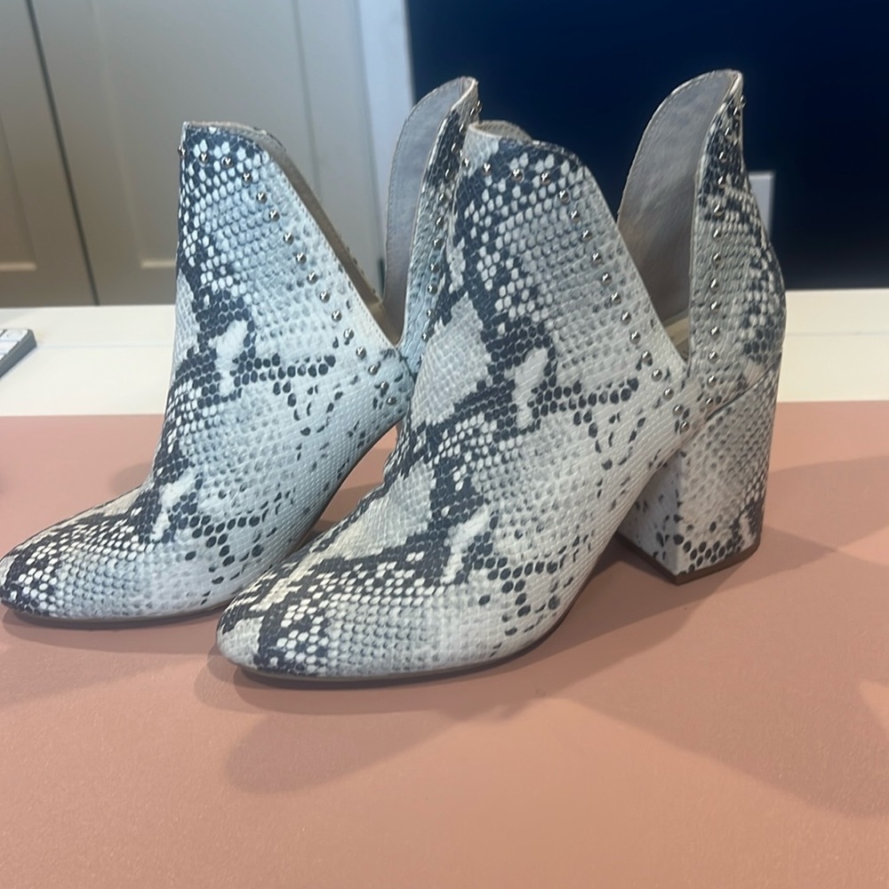 Steve Madden snakeskin studded bootie
